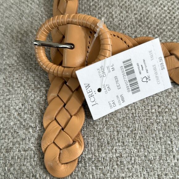 J. Crew medium brown Braided leather belt - Picture 8 of 8